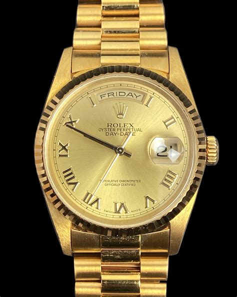 rolex oyster perpetual day date gold price|rolex day date msrp.